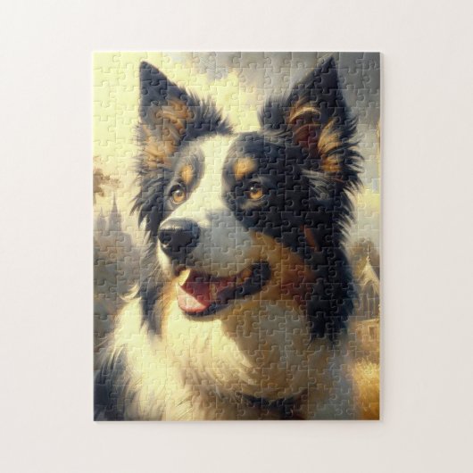  Border Collie schilderij Legpuzzel (Verticaal)