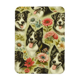 Border Collie schilderij Magneet