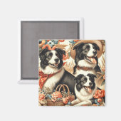  Border Collie schilderij Magneet (Voorkant / Achterkant)