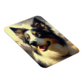 Border Collie schilderij Magneet (Rechterzijde)