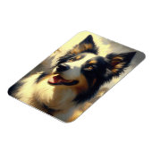 Border Collie schilderij Magneet (Linkerzijde)