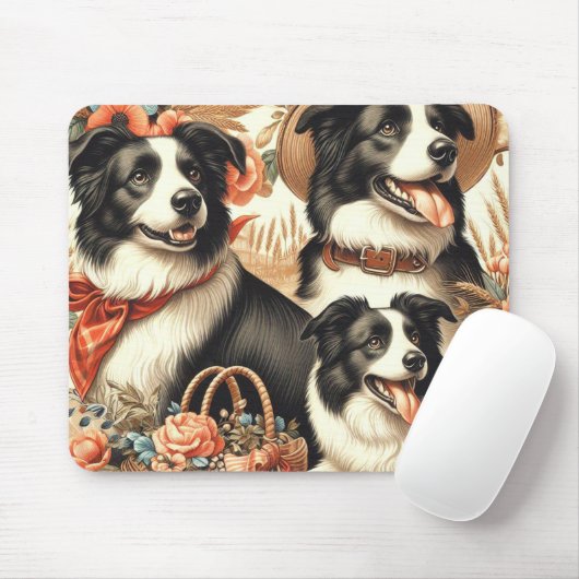  Border Collie schilderij Muismat (Met muis)