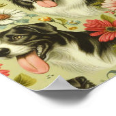 Border Collie schilderij Poster (Hoek)
