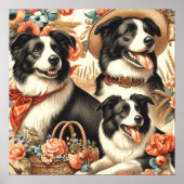  Border Collie schilderij Poster (Voorkant)