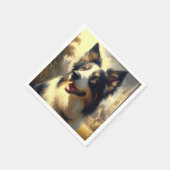  Border Collie schilderij Servet (Hoek)