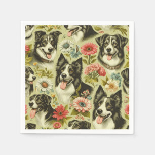 Border Collie schilderij Servet