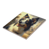  Border Collie schilderij Tegeltje (Zijkant)