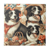  Border Collie schilderij Tegeltje (Voorkant)