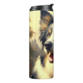 Border Collie schilderij Thermosbeker (Gedraaid links)