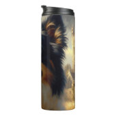 Border Collie schilderij Thermosbeker (Geroteerd rechts)