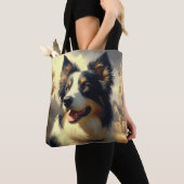  Border Collie schilderij Tote Bag (Dichtbij)