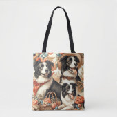  Border Collie schilderij Tote Bag (Voorkant)