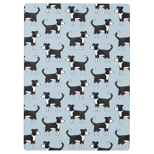 Border Collie Sheep Dog Klembord (Achterkant)