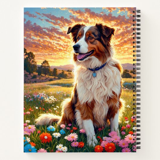Border Collie Shepherd Dog Notitieboek (Achterkant)
