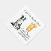 Border Collie Signature Drank Bruiloft Servet (Hoek)