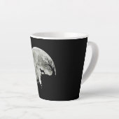Border Collie silhouet Op Berg Halloween Hond Latte Mok (Rechterhoek)