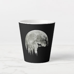 Border Collie silhouet Op Berg Halloween Hond Latte Mok