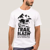 Border Collie Silhouette met Trail Path T-shirt (Voorkant)