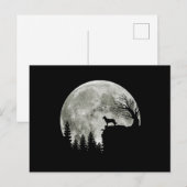 Border Collie silhouette on Mountain Halloween Dog Briefkaart (Voorkant / Achterkant)