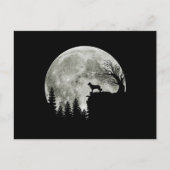 Border Collie silhouette on Mountain Halloween Dog Briefkaart (Voorkant)