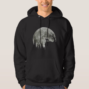 Border Collie silhouette on Mountain Halloween Dog Hoodie