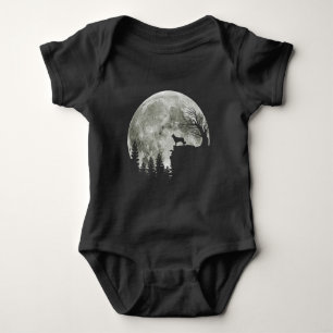 Border Collie silhouette on Mountain Halloween Dog Romper