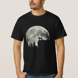 Border Collie silhouette on Mountain Halloween Dog T-shirt