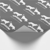 Border Collie Silhouetten Bruiloft met aangepaste  Cadeaupapier (Hoek)
