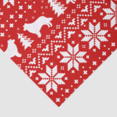 Border Collie Silhouetten Kerstpatroon Tissuepapier (Detail)