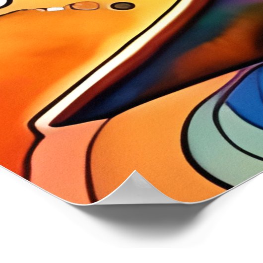 Border Collie Skateboarden Poster (Hoek)