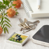 Border Collie Sleutelhanger (Zijkant)