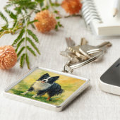 Border Collie Sleutelhanger (Zijkant)
