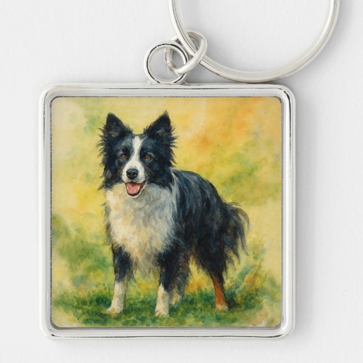 Border Collie Sleutelhanger (Voorkant)