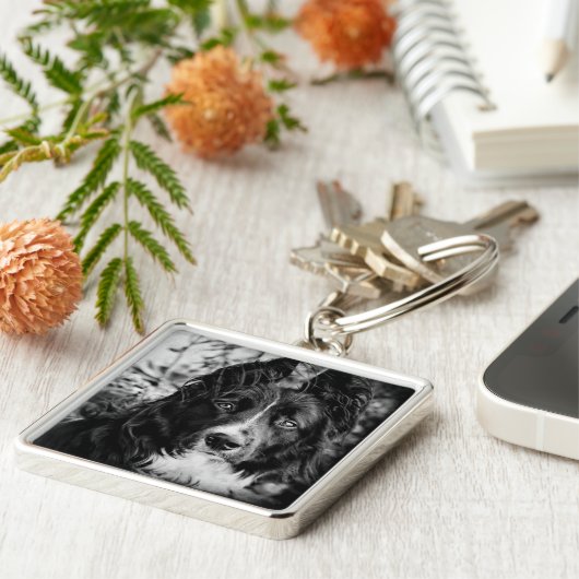 Border Collie Sleutelhanger (Zijkant)