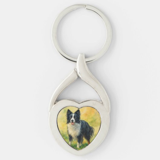 Border Collie Sleutelhanger (Voorkant)