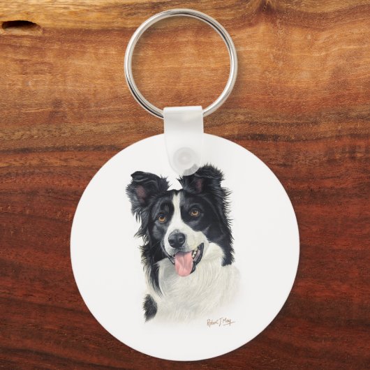 Border Collie Sleutelhanger (Voorkant)