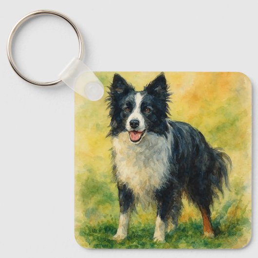 Border Collie Sleutelhanger (Voorkant)