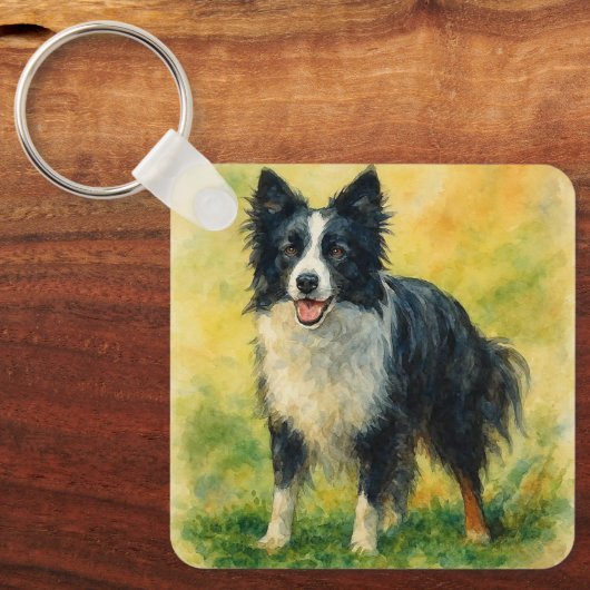 Border Collie Sleutelhanger (Voorkant)