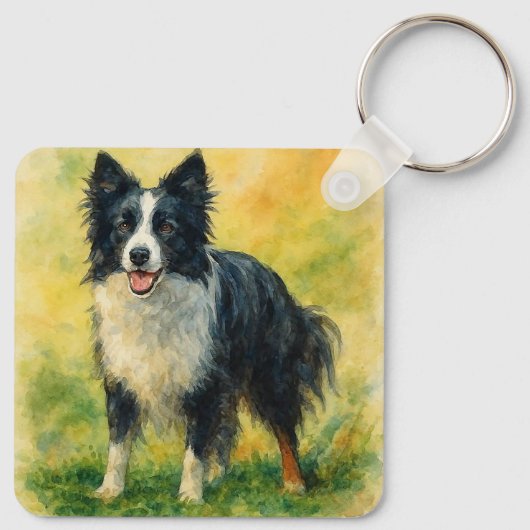 Border Collie Sleutelhanger (Achterkant)
