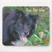 Border Collie Smiling Cut Dog Mousepad Muismat (Voorkant)