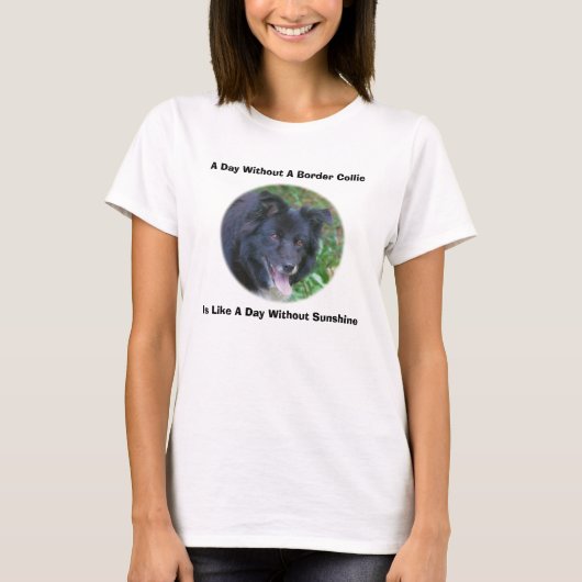 Border Collie Smiling Cute Dog T-shirt (Voorkant)