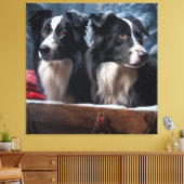 Border Collie Sneeuw slee Christmas decoratie (Insitu (Woonkamer))