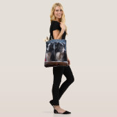 Border Collie Sneeuw slee Kerstmis Decoratie  Tote Bag (Op model)