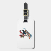 Border Collie Snowboarder Bagagelabel (Voorkant verticaal)
