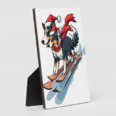 Border Collie Snowboarder Fotoplaat (Zijkant)