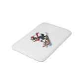 Border Collie Snowboarder hond Badmat (Gekanteld)