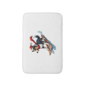 Border Collie Snowboarder hond Badmat (Voorkant Verticaal)