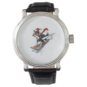 Border Collie Snowboarder hond Horloge