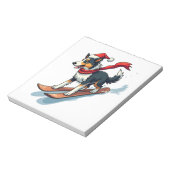 Border Collie Snowboarder Notitieblok (Linkerzijde)