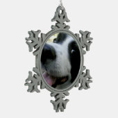 Border Collie Snowflake Ornament (Links)